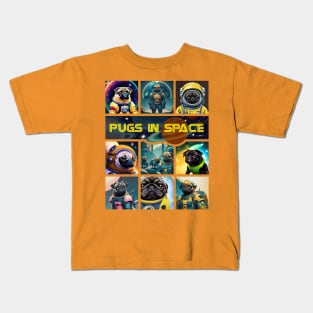 Pugs in Space- version 2 Kids T-Shirt